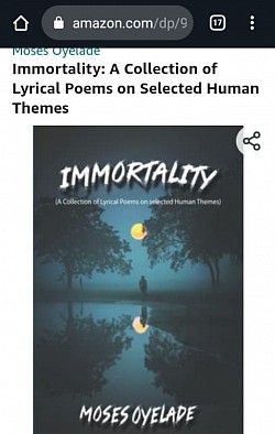 This is my book of poetry. It is available on amazon both in ebook and paperback versions.